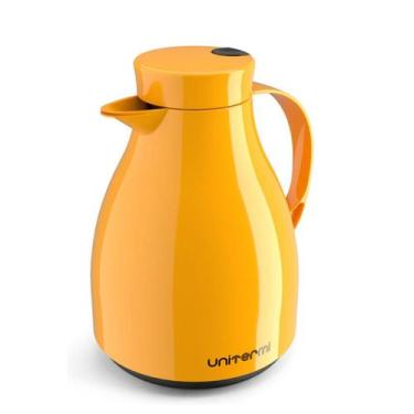 Imagem de Garrafa Termica com Gatilho Cha Cafe Paris 500ml Unitermi, Amarelo