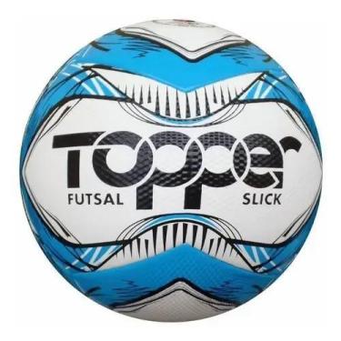 Imagem de Topper Futsal Slick Bola Futebol Salão Branco Com Azul