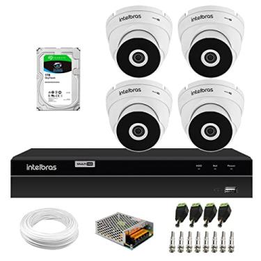Imagem de Kit 4 Câmeras Intelbras VHD 3230 D G7 Dome Full HD 1080p Visão Noturna de 30m IP67 + Dvr Intelbras MHDX 1204 4 Canais + HD 1TB SkyHawk