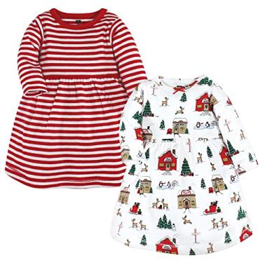Imagem de Hudson Baby Vestidos de algodão para bebês meninas, Polo Norte, 2 Anos