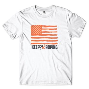 Imagem de Camiseta Masculina Keep Roping Bandeira Laranja