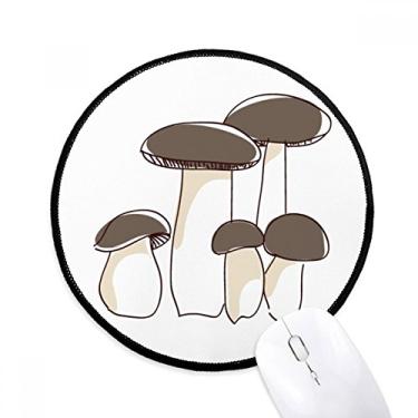 Imagem de Delicioso tapete de mouse com padrão de cogumelo fresco desktop escritório tapete redondo para computador