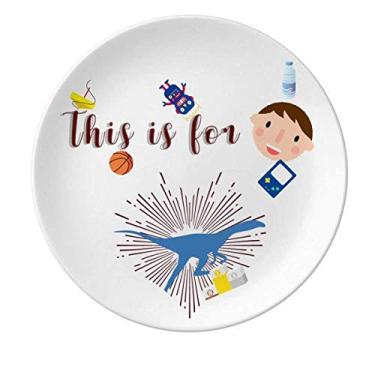 Imagem de Prato de porcelana para jantar em forma de corpo para homem