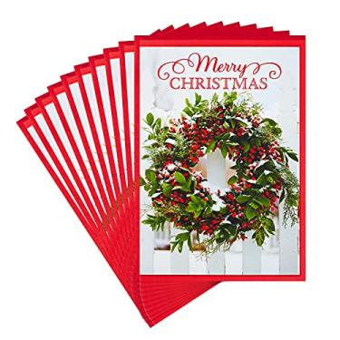 Imagem de Hallmark Cartões de Natal, guirlanda de neve (10 cartões com envelopes), 799XXH8152