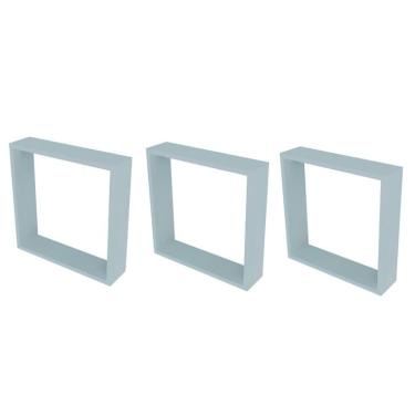 Imagem de Conjunto com 3 Nichos Quadrados KitCubos Cinza Cristal