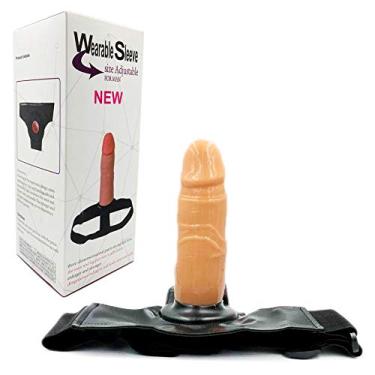 Imagem de Cinta Em Elastano Com Capa Peniana 17 X 3,0 Cm Wearable Sleeve Dupla Penetração