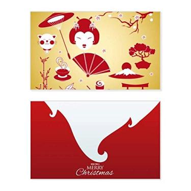 Imagem de Noivado, amarelo, branco, copo, sushi, Japão, feriado, feriado, cartão de felicitações, mensagem de Natal