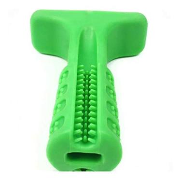 Imagem de Brinquedo Mordedor Escova De Dente Cachorro Dog Pet Pequeno (Verde, P)