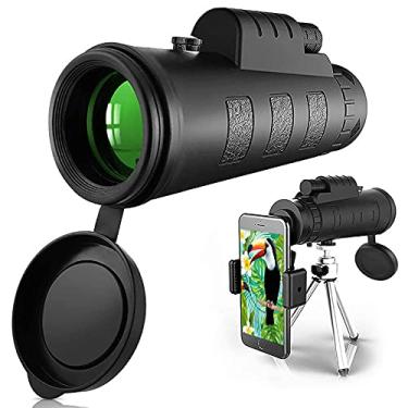 Imagem de Telescópio monocular, 40x60 High Power HD Handy Zoom Monocular Dual Focus com tripé de suporte para smartphone para observação de pássaros, acampamento, viagens