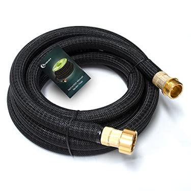 Imagem de persevere Adaptador de extensão de mangueira de água atualizado, conector de mangueira de jardim, mangueira de chumbo de 0,9 m, design antitorção com tubo espiral integrado, para carretel de