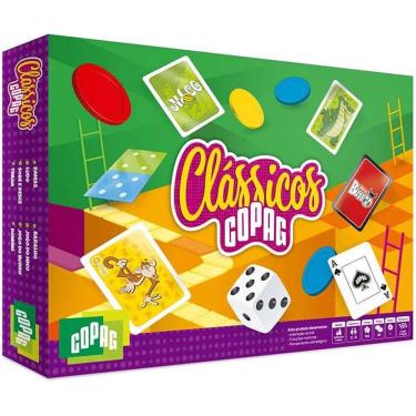 Imagem de Kit Jogos Classicos Copag Ludo Trilha Sobe e Desce e Dama Domino Baralho
