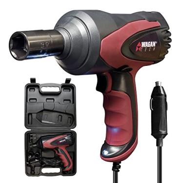 Imagem de Wagan EL2257 12V DC Mighty Impact Wrench Kit de chave de impacto elétrica de 12 Volts, 82 m, ferramentas de reparo de pneus com soquetes e estojo de transporte