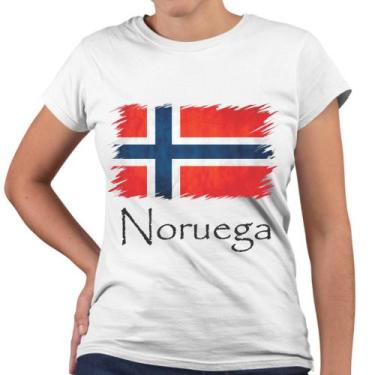 Imagem de Camiseta Baby Look Noruega Bandeira País - Web Print Estamparia