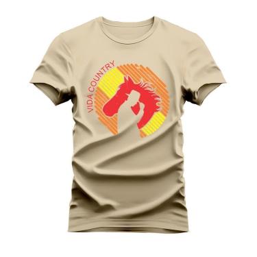 Imagem de Camiseta Plus Size Estampada 100% Algodão Unissex T-shirt Confortável Vida Country Colors-Unissex