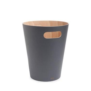 Imagem de Lixeira Escritório Madeira Natural 7,5 L Cinza Escuro Umbra
