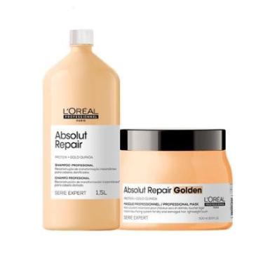 Imagem de Kit L'Oréal Professionnel Serie Expert Absolut Repair Gold Quinoa – Shampoo e Máscara 500 g-Unissex