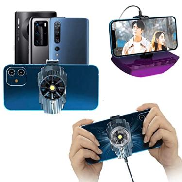 Imagem de Cooler Para Celular Resfriador Gamer Mobile De Smartphone Jogos Resfriamento Silencioso Gamepad USB Com Gatilho H-15