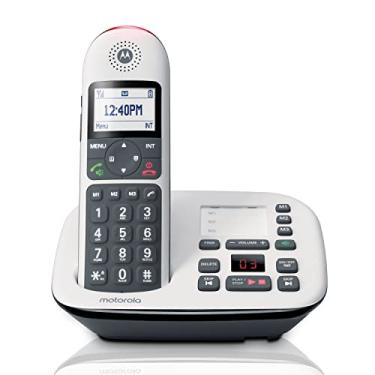 Imagem de Motorola Telefone sem fio CD5011 DECT 6.0 com atendedores, bloco de chamadas e aumento de volume, branco, 1 aparelho