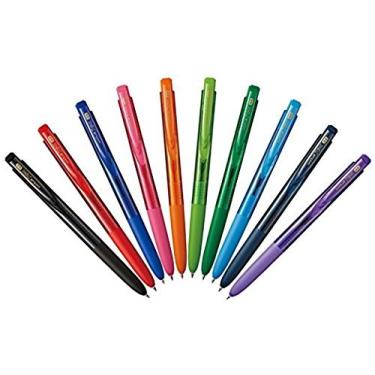 Imagem de Uni-Ball Caneta de Tinta de Gel Retrátil Signo RT1, Ponta Média 0.5mm, Aderência de Borracha, 10 Cores: Preto, Vermelho, Azul, Rosa Bebê, Laranja, Verde Limão, Verde, Azul Claro, Azul Preto, Violeta