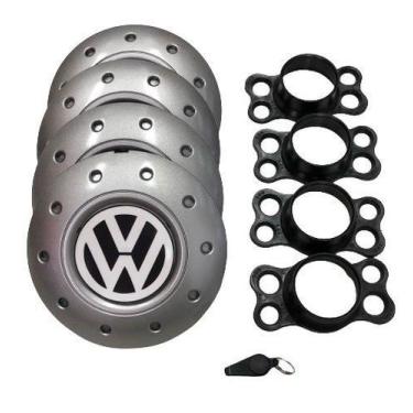 Imagem de Jogo de Calotas de Centro Miollo para VW Saveiro Modelo Quadrado Aro 1