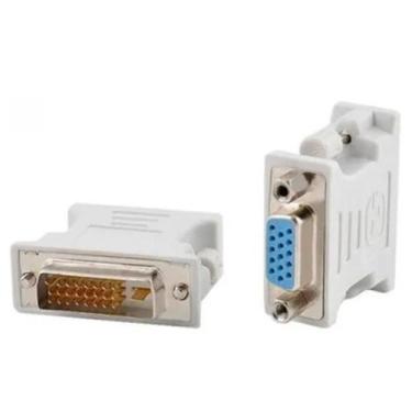 Imagem de Adaptador Dvi 24+1 Pinos Macho Para Vga 15 Pinos Fêmea - Alex Imports 