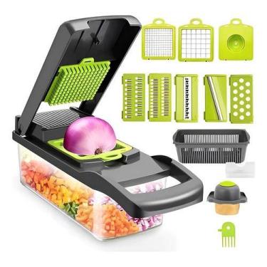 Imagem de Cortador Multifuncional Inox P/ Fatiar Ralar Alimentos Frutas Legumes 