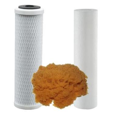 Imagem de Kit Refil 3 Estágios Deionizador 10" Reposição - Resina Mista - Kemflo