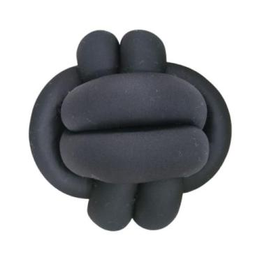 Imagem de Almofada Nó Escandinavo Decorativa Luxo 35cm Preto - NILVA GARCIA DA S