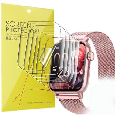 Imagem de Lamshaw Compatível com AKUMAKA G39 película protetora de tela para relógio inteligente, [6 unidades] de cobertura total TPU transparente compatível com relógios AKUMAKA G39 HD Samrt de 4,7 cm (pacote