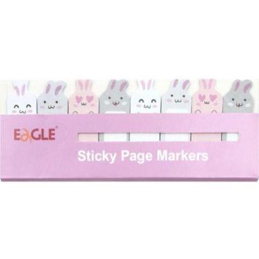 Imagem de Marcador Pagina Adesivo Coelho 15 Folhas Multicolors Eagle
