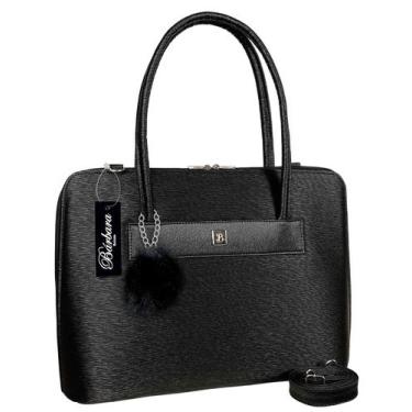 Imagem de Bolsa Feminina Notebook Pasta Maleta Chaveiro Pompom Fashion - Bárbara