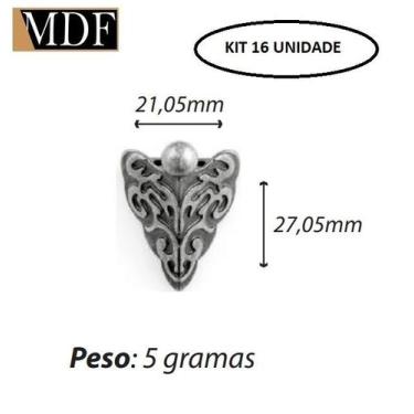 Imagem de Kit 16 Pezinho Arabesco com Bola 2,1 X 2,7cm Caixa e Bandeja Artesanat
