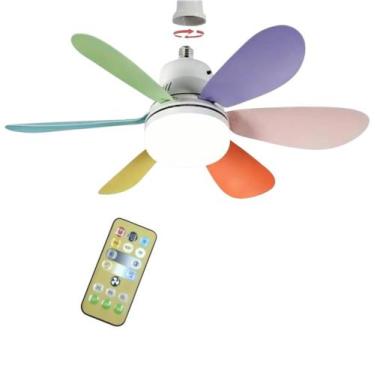 Imagem de Ventilador De Teto Com Lâmpada Led Residencial Bivolt 110/220 Com Cont