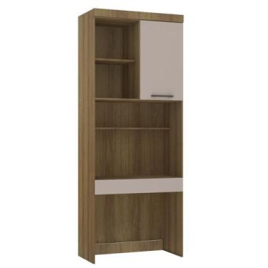 Imagem de Bancada De Estudo Eucamoveis Paris 1 Porta 1 Gaveta, Avela/Cinammon