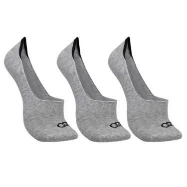 Imagem de Kit Meia Olympikus Ultra Invisível 3 Pares , Cinza, 33-38