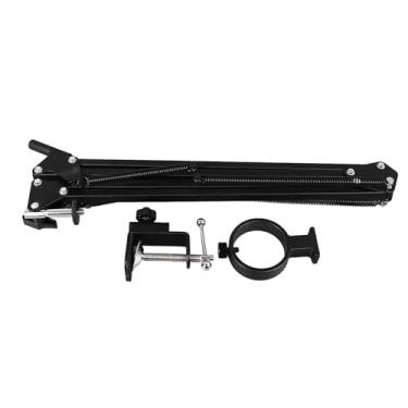 Imagem de Suporte flexível para microscópio monocular QANYEGN, montagem de lente dobrável telescópica universal, braço ajustável de 360 ​​graus e conjunto de anel de lente de 42 mm Suporte