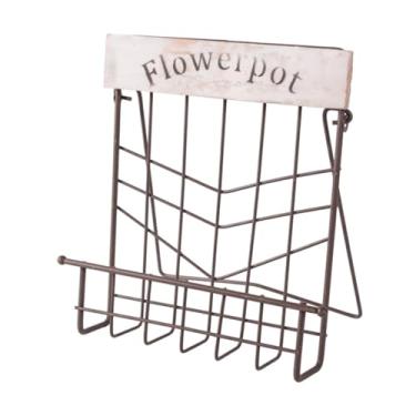 Imagem de Ｂｅｓｇａ Painel de grade de parede pendurar armazenamento de cesta de arame e exibir cesto de cesto de ferro pendurado na cesta de parede plantador de jardim, 21cmx24.5cm