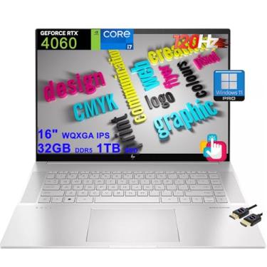 Imagem de HP Envy 16 Designer Laptop | 16 polegadas WQXGA IPS 120Hz Touch 400nits 100% sRGB | Intel 14-core i7-13700H | 32GB DDR5 1TB SSD | GeForce RTX 4060 8GB Gráfico | Thunderbolt Win11Pro retroiluminado com