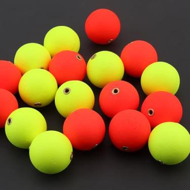Imagem de OriGlam 20 peças Bobber de espuma de pesca, boia de pesca, boia de pesca, boia flutuadora para peixe, truta, robalo, panfish Walleyes