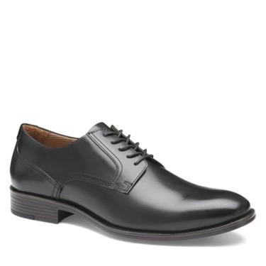 Imagem de Johnston & Murphy Reeve Sapato de bico liso, sapatos masculinos de couro para trabalho e uso casual, sapatos confortáveis para homens, Preto, 46