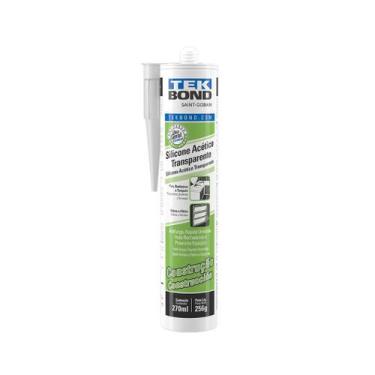 Imagem de Adesivo De Silicone Acético Construção 256G/270ML Transparente - Tekbo