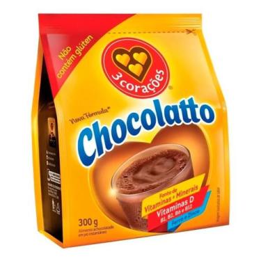 Imagem de Kit c/ 2 Achocolatado Em Po Chocolatto Refil Sache 300g 3 - 3 Corações