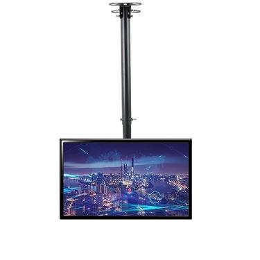 Imagem de Suporte de parede para TV, suporte de TV de parede, suporte de teto inclinado e giratório para TV, serve na maioria das TVs LCD de tela plana de 35.6 cm-81.3 cm, flip down de 30°, montável no teto