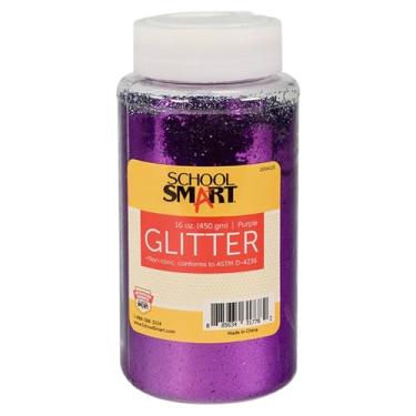 Imagem de School Smart Craft Glitter, frasco de 450 g, roxo (S2004135)