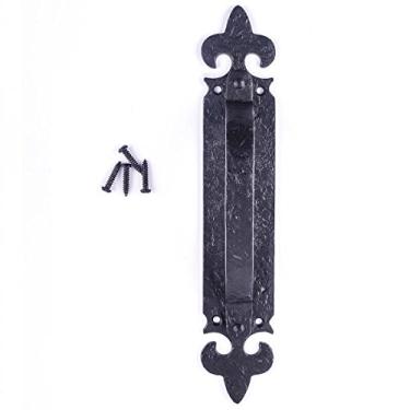 Imagem de Puxador de porta decorativo de 26,8 cm de ferro preto