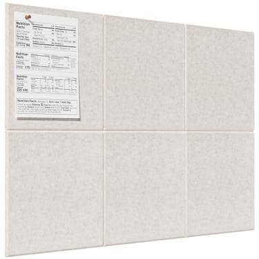 Imagem de MaxGear Quadro de cortiça grande para parede 91,4 cm x 61 cm, quadro de avisos caramelo claro, pacote com 6 azulejos de parede de feltro com pinos, placas de cortiça para escritório placa de pinos
