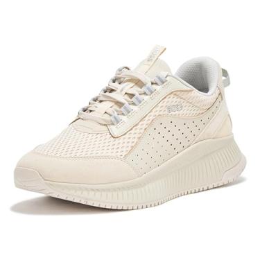 Imagem de BOSS Tênis de corrida masculino moderno com estrutura de malha, Leite de Amêndo, 42