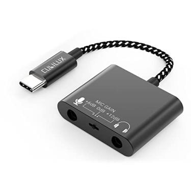 Imagem de Cubilux Fone de ouvido USB C para TRS MIC Spliiter, adaptador de microfone tipo C para 3,5 mm para Samsung S21/S20 Note 20/10, Tab S8/S7/S6, Pixel 7/6 Pro 6a 5 4XL, iPad 10 iPad Pro/Air 5 4/Mini 6, Action 3