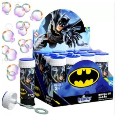 Imagem de Lança bolha de Sabão Brinquedo Infantil BATMAN CX 12 UNIDADES Com Jogo