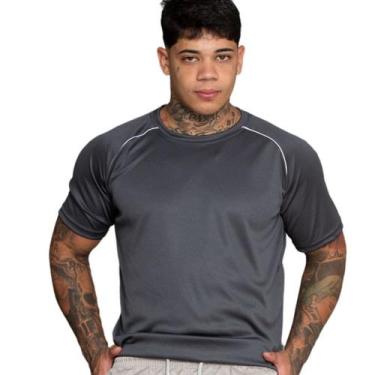 Imagem de Camiseta Esportiva Masculina Dry Fit - DMB MODA, Cinza, M